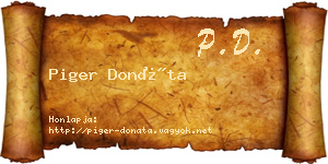 Piger Donáta névjegykártya